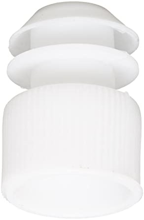 [116152W] Globe Scientific PE Flange Plug Caps for 16 mm Test Tubes, White, 1000/Bag