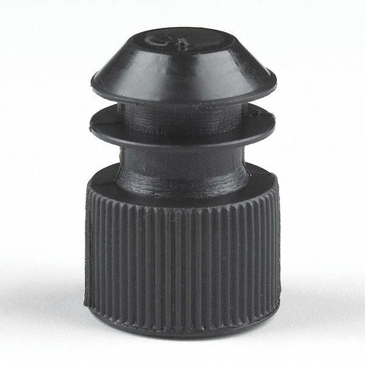 [116152K] Globe Scientific PE Flange Plug Caps for 16 mm Test Tubes, Black, 1000/Bag