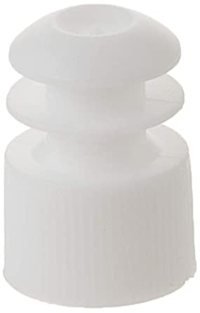 [118127W] Globe Scientific LDPE Flange Plug Caps for 12 mm Test Tubes, White, 1000/Bag
