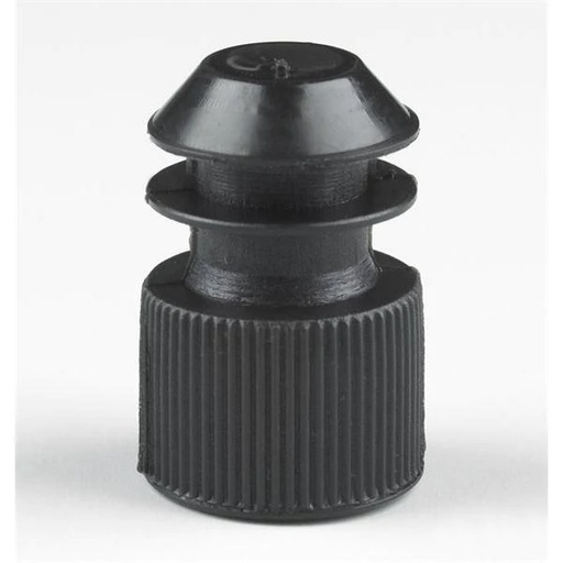 [118127K] Globe Scientific LDPE Flange Plug Caps for 12 mm Test Tubes, Black, 1000/Bag