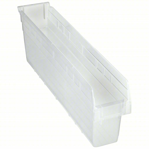[QSB805CL] Quantum Medical 23-5/8 inch x 4-3/8 inch Plastic Shelf Bin, Clear, 1 per Pack