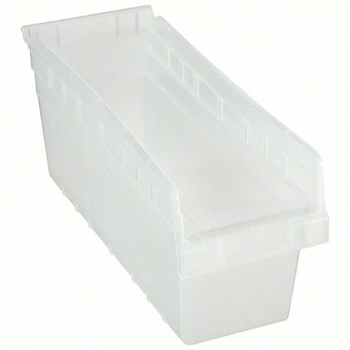 [QSB804CL] Quantum Medical 17-7/8 inch x 6-5/8 inch Plastic Shelf Bin, Clear, 1 per Pack