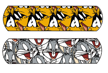 [1075737] Nutramax Looney Tunes™ Bugs Bunny™ & Daffy Duck™ Assorted, Stat Strip®, ¾" x 3", 100/bx
