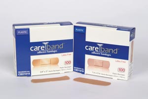 [CBD1018] Aso Careband™ Plastic Adhesive Strip, ¾" x 3", Latex Free (LF), 100 bx