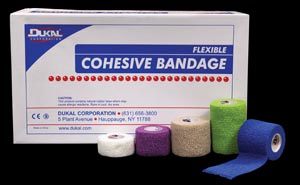 [8035AS] Dukal Cohesive Bandages, 3", NS, Assorted Colors, 5 yds