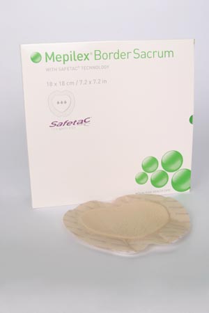 [295800] Molnlycke Mepitel® Border Foam Dressing, Post-Op, 4" x 8", Self-Adherent Soft Silicone, 5/bx