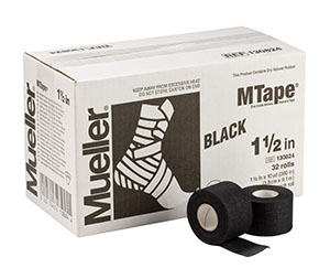 [130824] Mueller Mtape®1.5" x 10 yds, Black, 32 rolls/cs