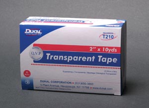 [T15] Dukal Surgical Tape, Transparent, 1" x 1½ yds, NS, 100 bx, 5 cs
