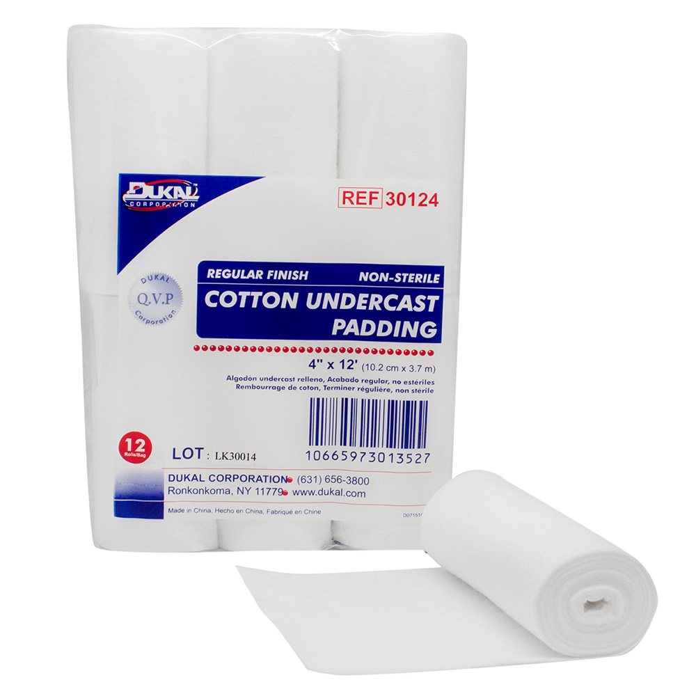[30124] Dukal 4 x 12 feet Non-Sterile Cotton Undercast Padding, 72/Pack