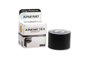 [GKT45024FP] Kinesio Tex Gold FP Tape, 2" x 5½ yds, Black, 6 rl
