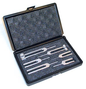 [12-1460] Fabrication Tuning Forks, Set with Case (6 Pieces)