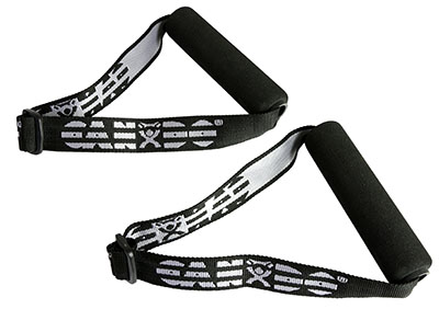 [10-5330] Fabrication CanDo Foam Padded Adjustable Webbing Handle w/ Cinch for Band & Tubing, 2/Pack