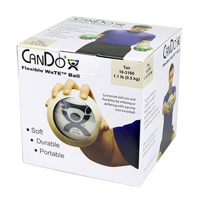 [10-3160] Fabrication CanDo WaTe 1.1 lb Hand-Held Weighted Ball, Tan