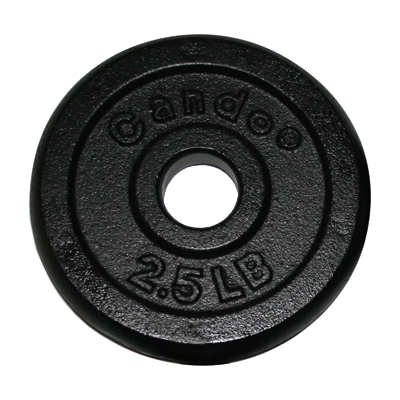 [10-0601] Fabrication CanDo 2.5 lb Iron Disc Weight Plate, Black