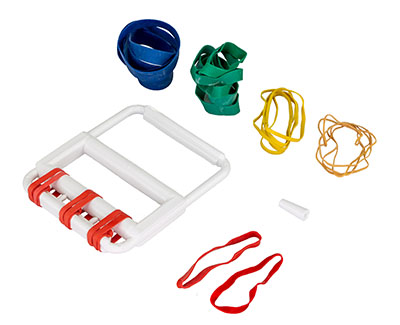 [10-1800] Fabrication CanDo Rubber-Band Hand Exerciser w/ Latex Bands, Assorted Color