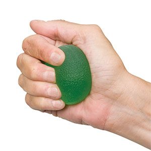 [10-1493] Fabrication Cando® Gel Hand Exercise Ball, Standard, Green, Medium