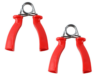 [10-0807] Fabrication CanDo Fixed Medium Resistance Hand Grip, Red, 2/Pack