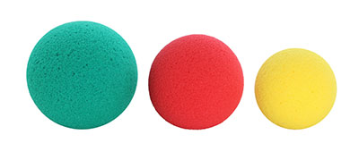 [10-0779] Fabrication CanDo Memory Foam Hand Squeeze Ball, Assorted Color, 3 Pieces/Pack