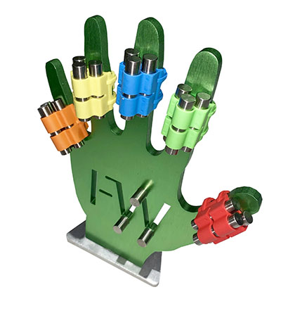 [10-0470] Fabrication CanDo FingerWeights 5-Finger Exerciser Set, Multicolor