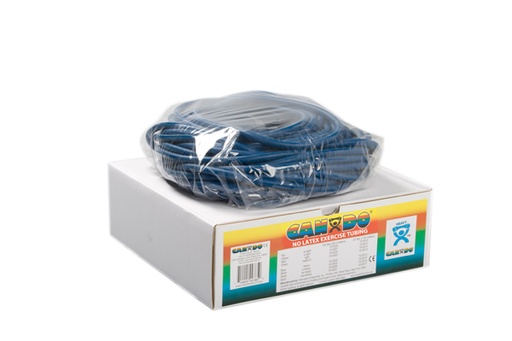 [10-5724] Fabrication CanDo 100 ft Latex Free Heavy Exercise Tubing Roll w/ Dispenser Box, Blue