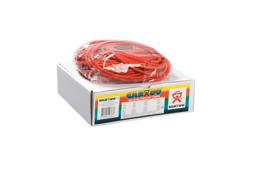 [10-5722] Fabrication CanDo 100 ft Latex Free Light Exercise Tubing Roll w/ Dispenser Box, Red