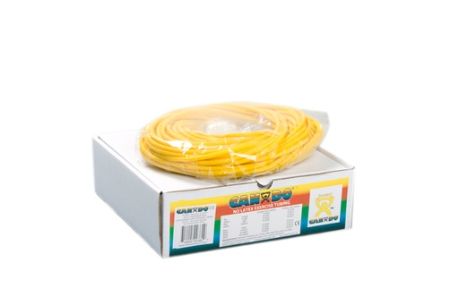 [10-5721] Fabrication CanDo 100 ft Latex Free X-Light Exercise Tubing Roll w/ Dispenser Box, Yellow