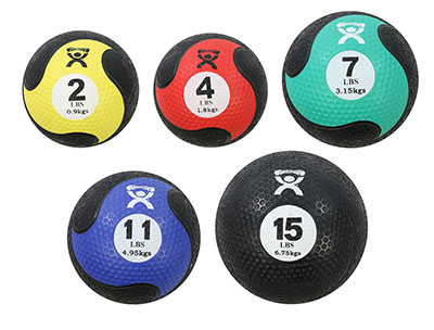 [10-3146] Fabrication CanDo Rubber Firm Medicine Ball, Assorted Color, 5 Pieces/Pack