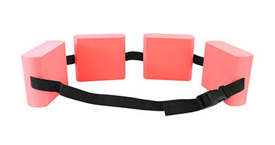 [20-4003R] Fabrication Aquatic Therapy, Swim Belt with Adjustable Strap & 4 Floats, Red