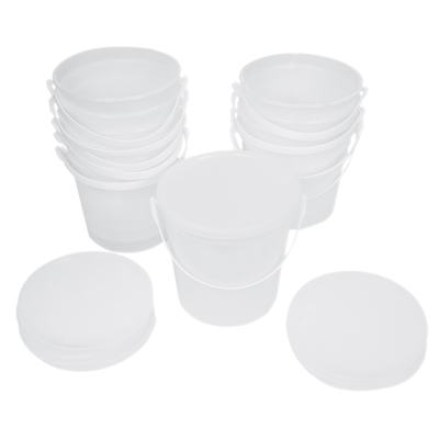 [10-0944] Fabrication CanDo TheraPutty Plastic Containers & Lids for 5 lb Exercise Putty, 10/Pack