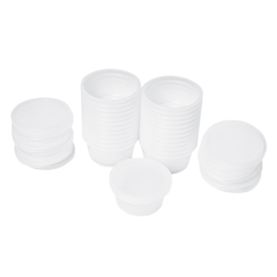 [10-0940] Fabrication CanDo TheraPutty Plastic Containers & Lids for 2 oz & 3 oz Exercise Putty, 25/Pack