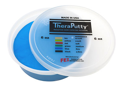 [10-0913] Fabrication CanDo TheraPutty 6 oz Firm Standard Hand Exercise Material, Blue