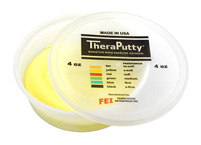 [10-0905] Fabrication CanDo TheraPutty 4 oz X-Soft Standard Hand Exercise Material, Yellow