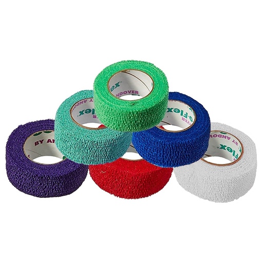 [3150RB-048] Andover Coflex 1.5 inch x 5 Yd. Cohesive Self-Adherent Wrap Bandage, Rainbowpack, 48/Case
