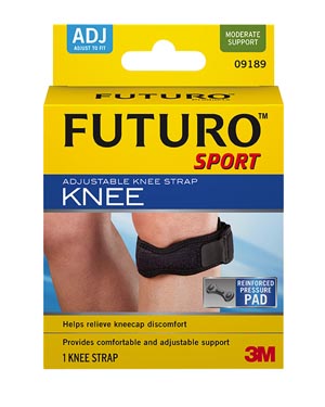 [09189EN] 3M™ Futuro™ Sport Knee Strap Adjustable, One Size, 3/pk