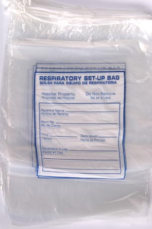 [G113] Rd Plastics Respiratory Care Set-Up Bags, Drawstring Bag, 12" x 15"