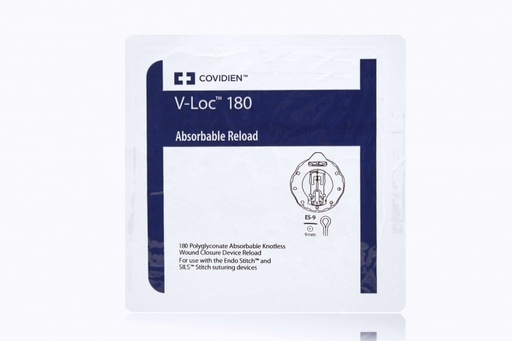 [VLOCA304L] Medtronic V-Loc 180 4 inch Size 3-0 Absorbable Wound Closure Reload, Green, 6/Box