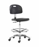 [843SC] Self Skin Ergonomic Laboratory Chair with Polished Aluminum Base