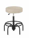 [868] Physician sit/stand Stool with Single Lever Release and a Black Tubular Steel Base