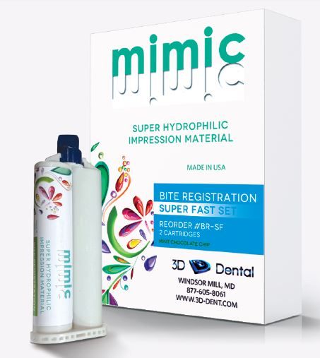[3D-BR-F] 3D Dental Mimic Bite Registration Super Hydrophilic, 2PK