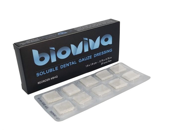 [3D-BHG] 3D Dental Bioviva Hemostatic Dressing Gauze 20/bx (Gelfoam comparable)