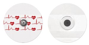 [T815-50] Bio Protech Telectrode ECG Electrode, Cloth, Adult, Round, 55mm, General Purpose, Stress & Holte