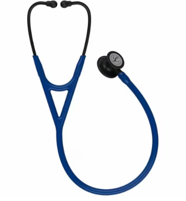 [6168] 3M™ Littmann® Cardiology IV™ Stethoscope, Black Finish Chestpiece, Navy Blue Tube, 27"