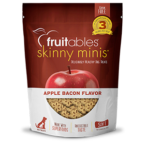 [2591] Fruitables Skinny Minis Soft Treats, Apple Bacon Flavor - 12 oz