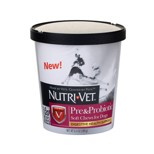 [66022-5] Nutri-Vet Pre & Probiotic Soft Chews for Dogs - 120 ct