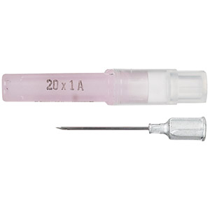 [8881251881-20G] Monoject Needle Disposable Plastic Hub 20G x 1" (100 Pack)