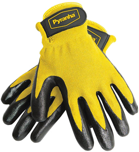 [013PGGL] Pyranha Rub & Scrub Grooming Gloves - Large
