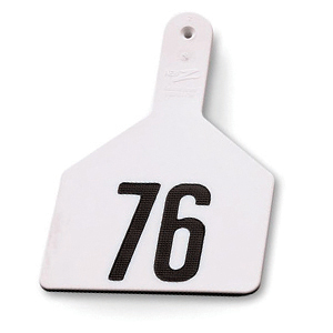 [9200127] Z Tags No-Snag Cow Ear Tags - White 76-100 (25 Pack)
