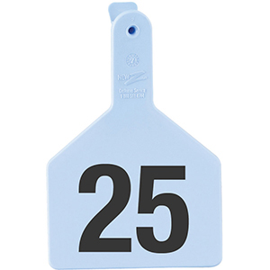 [9200146] Z Tags No-Snag Cow Ear Tags - Blue 151-175 (25 Pack)
