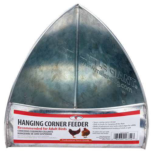[167543] Little Giant Galvanized Hanging Corner Poultry Feeder