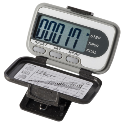 [12-1942-25] Ekho Pedometer - Deluxe - Steps, Distance, Calories and Activity Time - Case of 25